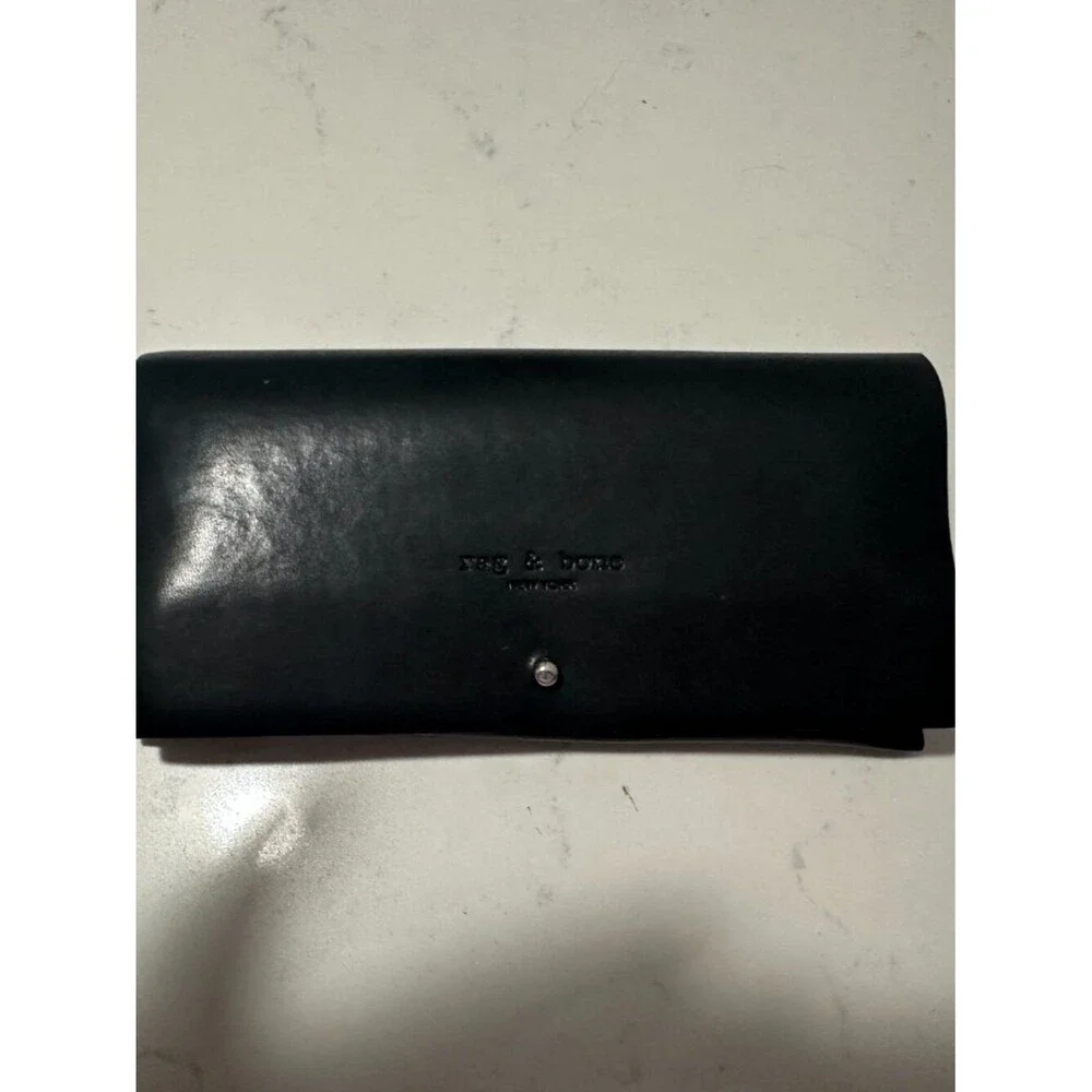 Rag & Bone New York Black Eyeglass Sunglasses Case Faux Leather Minimalist